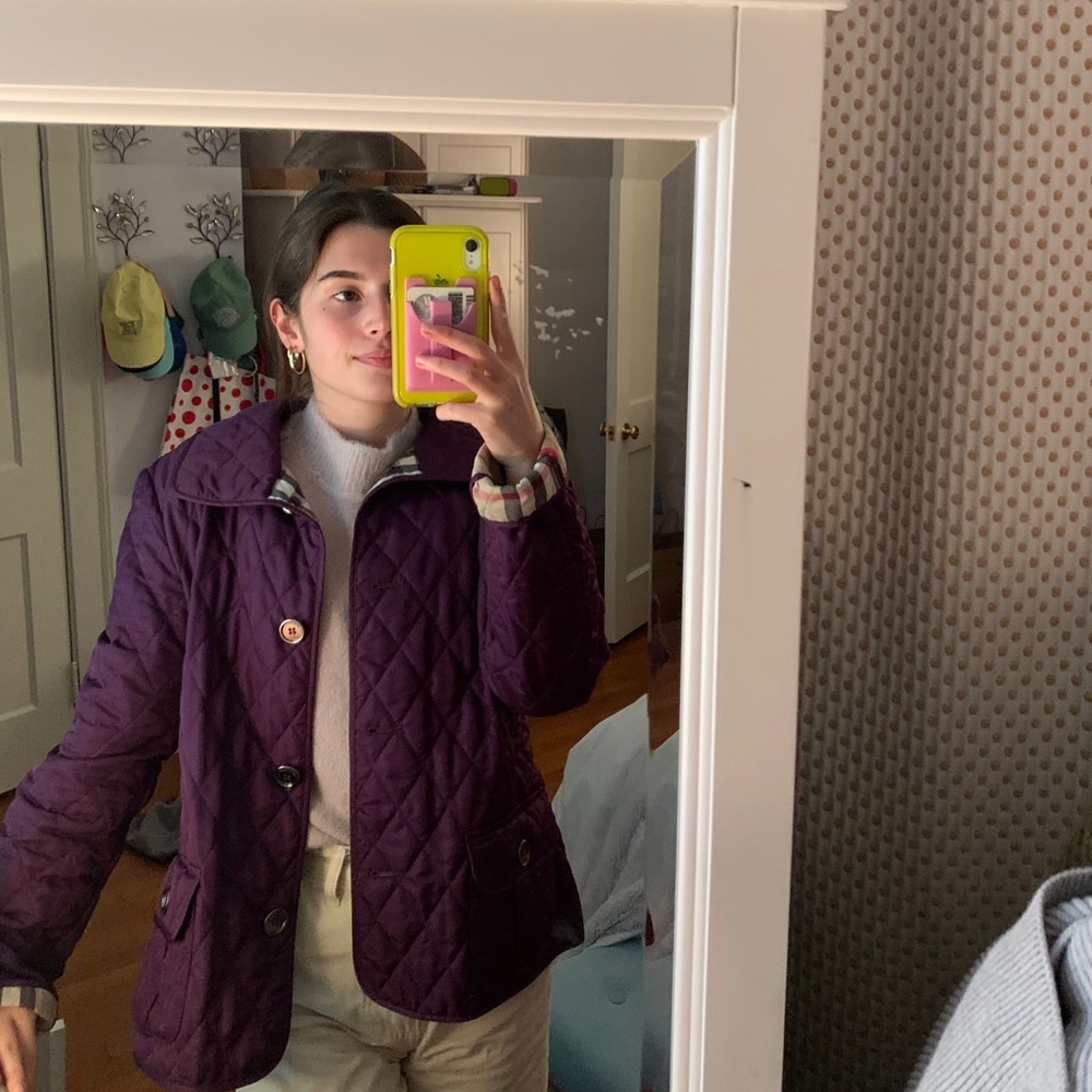 Authentic Burberry Purple Quilted Jacket